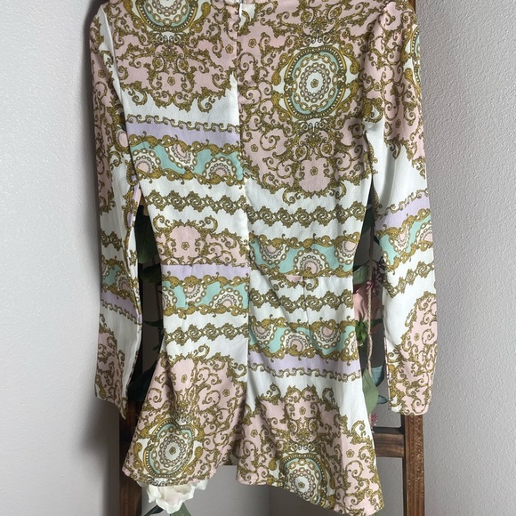 PASTEL SCARF PRINT TWIST FRONT ROMPER Size 4 NWT - Picture 11 of 12